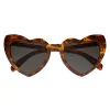 Yves Saint Laurent Eyewear Sunglasses & Eyewear-Yves Saint Laurent - New Wave 181 Leulou Heart Sunglasses with Leopard Motif - Sunglasses - - Avvenice