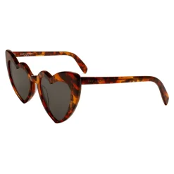 Yves Saint Laurent Eyewear Sunglasses & Eyewear-Yves Saint Laurent - New Wave 181 Leulou Heart Sunglasses with Leopard Motif - Sunglasses - - Avvenice