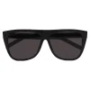 Yves Saint Laurent Eyewear Sunglasses & Eyewear-Yves Saint Laurent - New Wave SL 1 Sunglasses with Leather Thick Frame - Black - Saint Laurent Eyewear - Avvenice