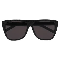 Yves Saint Laurent Eyewear Sunglasses & Eyewear-Yves Saint Laurent - New Wave SL 1 Sunglasses with Leather Thick Frame - Black - Saint Laurent Eyewear - Avvenice