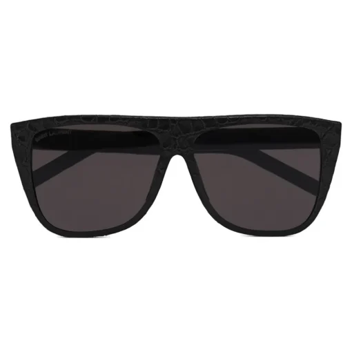 Yves Saint Laurent Eyewear Sunglasses & Eyewear-Yves Saint Laurent - New Wave SL 1 Sunglasses with Leather Thick Frame - Black - Saint Laurent Eyewear - Avvenice