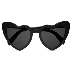Yves Saint Laurent Eyewear Sunglasses & Eyewear-Yves Saint Laurent - New Wave 181 Leulou Heart Sunglasses - Full Black - - Avvenice