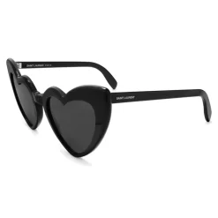 Yves Saint Laurent Eyewear Sunglasses & Eyewear-Yves Saint Laurent - New Wave 181 Leulou Heart Sunglasses - Full Black - - Avvenice