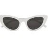 Yves Saint Laurent Eyewear Sunglasses & Eyewear-Yves Saint Laurent - New Wave SL 213 Lily Sunglasses with Triangular Frame - White - Saint Laurent Eyewear - Avvenice