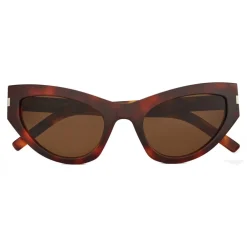 Yves Saint Laurent Eyewear Sunglasses & Eyewear-Yves Saint Laurent - New Wave SL 215 Grace Sunglasses with Triangular Frame - Havana - Saint Laurent Eyewear - Avvenice