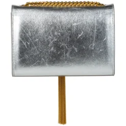 Yves Saint Laurent Vintage Vintage Bags-- Classic Kate Tassel Leather Crossbody Bag - Silver - Leather Handbag - Luxury High Quality - Avvenice