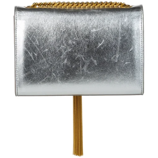 Yves Saint Laurent Vintage Vintage Bags-- Classic Kate Tassel Leather Crossbody Bag - Silver - Leather Handbag - Luxury High Quality - Avvenice