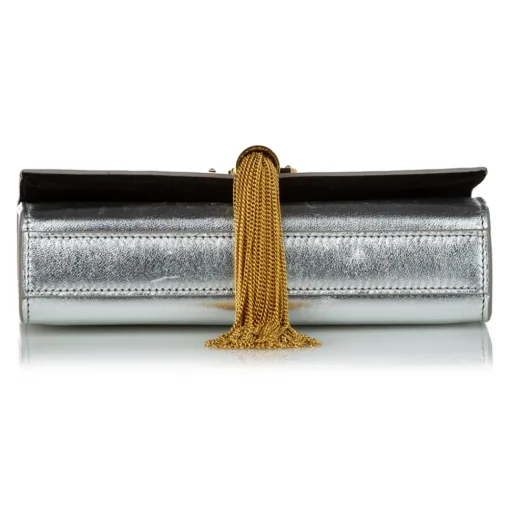 Yves Saint Laurent Vintage Vintage Bags-- Classic Kate Tassel Leather Crossbody Bag - Silver - Leather Handbag - Luxury High Quality - Avvenice