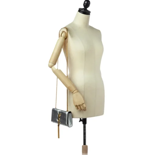 Yves Saint Laurent Vintage Vintage Bags-- Classic Kate Tassel Leather Crossbody Bag - Silver - Leather Handbag - Luxury High Quality - Avvenice