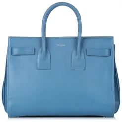 Yves Saint Laurent Vintage Vintage Bags-- Sac De Jour Leather Satchel - Light Blue - Leather Handbag - Luxury High Quality - Avvenice