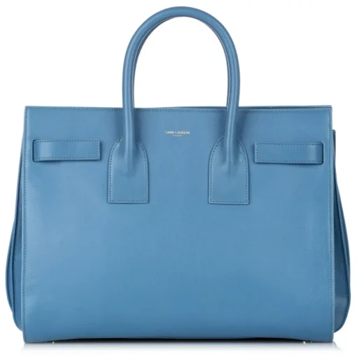 Yves Saint Laurent Vintage Vintage Bags-- Sac De Jour Leather Satchel - Light Blue - Leather Handbag - Luxury High Quality - Avvenice