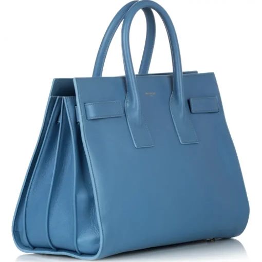 Yves Saint Laurent Vintage Vintage Bags-- Sac De Jour Leather Satchel - Light Blue - Leather Handbag - Luxury High Quality - Avvenice
