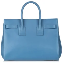 Yves Saint Laurent Vintage Vintage Bags-- Sac De Jour Leather Satchel - Light Blue - Leather Handbag - Luxury High Quality - Avvenice