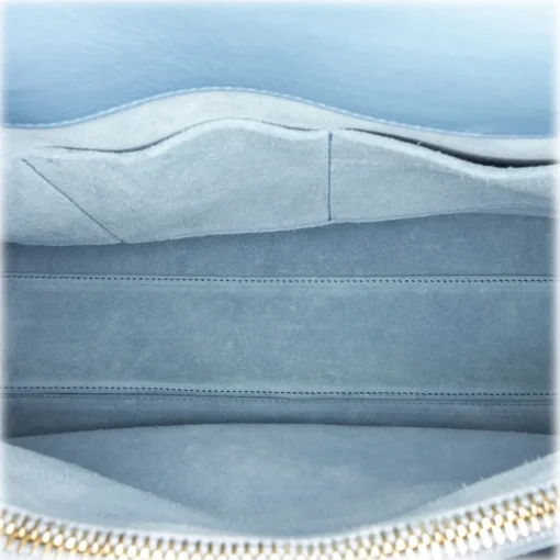 Yves Saint Laurent Vintage Vintage Bags-- Sac De Jour Leather Satchel - Light Blue - Leather Handbag - Luxury High Quality - Avvenice
