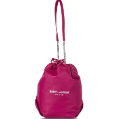 Yves Saint Laurent Vintage Vintage Bags-- Teddy Leather Bucket Bag - Pink - Leather Handbag - Luxury High Quality - Avvenice