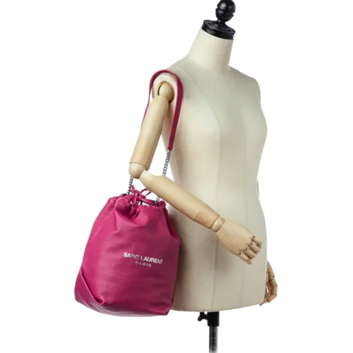 Yves Saint Laurent Vintage Vintage Bags-- Teddy Leather Bucket Bag - Pink - Leather Handbag - Luxury High Quality - Avvenice