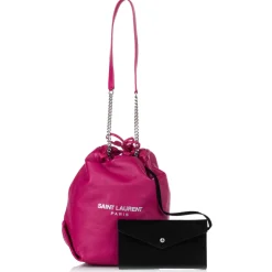 Yves Saint Laurent Vintage Vintage Bags-- Teddy Leather Bucket Bag - Pink - Leather Handbag - Luxury High Quality - Avvenice