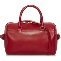 Yves Saint Laurent Vintage Vintage Bags-- Classic Baby Duffle Bag - Red - Leather Handbag - Luxury High Quality - Avvenice