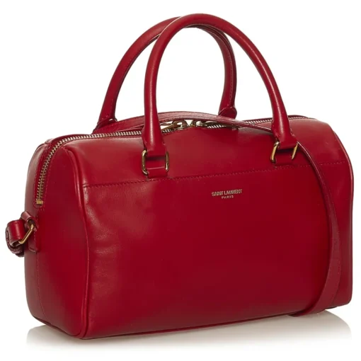 Yves Saint Laurent Vintage Vintage Bags-- Classic Baby Duffle Bag - Red - Leather Handbag - Luxury High Quality - Avvenice